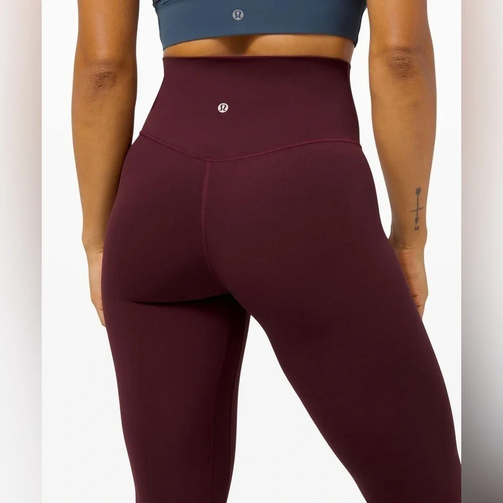 Lululemon Align High-Rise Pant 28” – Cassis (Maroon), Size 20 (NWOT)